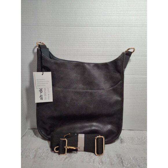 AHDORNED VL Charcoal Gray‎ Crossbody Bag with Strap NWT - Picture 1 of 9